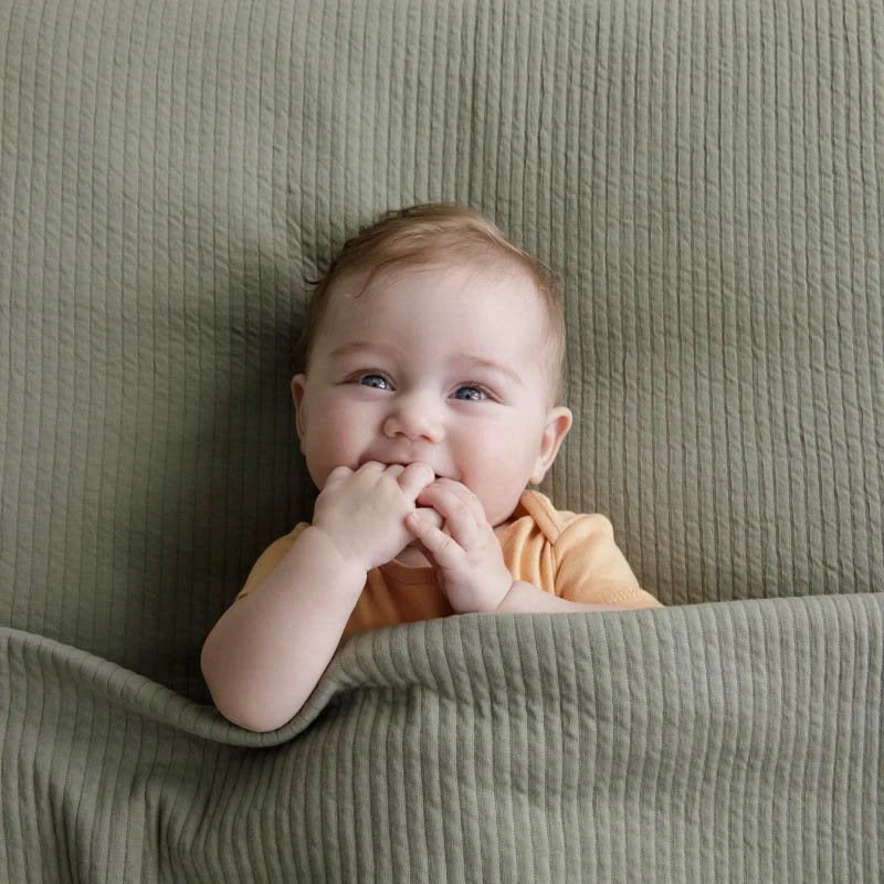 Little Dutch Bassinet Summer Blanket Pure Olive 2 Little Dutch Bassinet Summer Blanket Pure Olive - Image 2