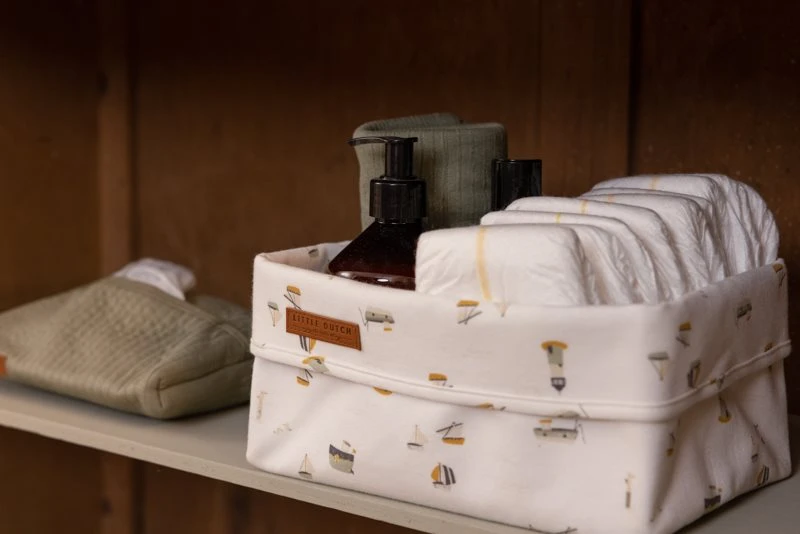 Little Dutch Storage Basket Large Sailors Bay White 2 Little Dutch Storage Basket Large Sailors Bay White - Image 2