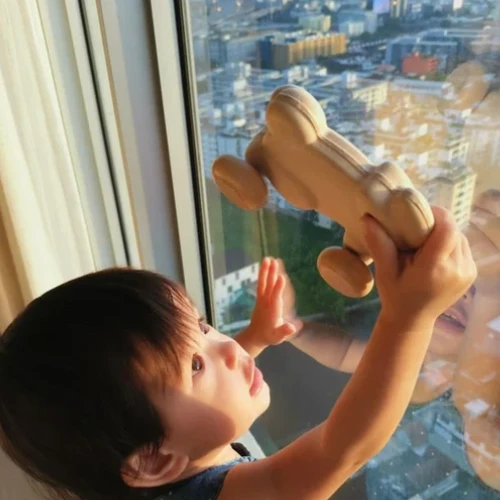 Plan Toys Pull-along Bunny - White 2 Plan Toys Pull-along Bunny - White - Image 2