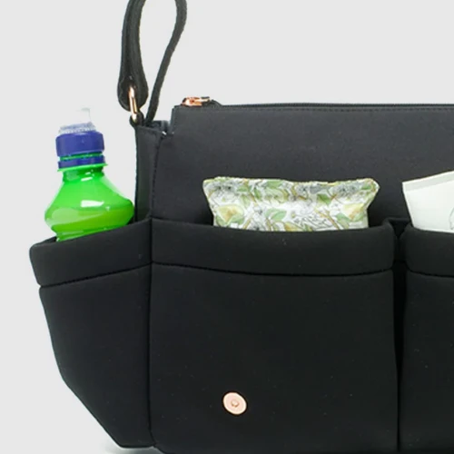 Storksak Stroller Organiser Luxe Scuba Black 6 Storksak Stroller Organiser Luxe Scuba Black - Image 6
