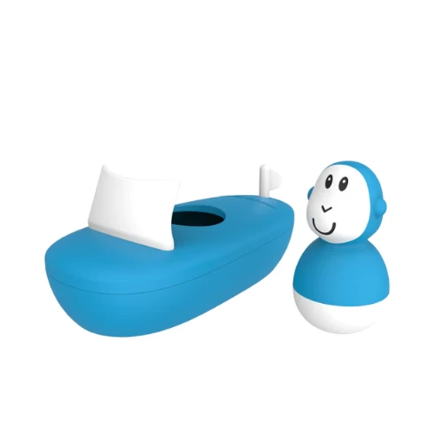 Matchstick Monkey Bathtime Boat Set Blue 1 Matchstick Monkey Bathtime Boat Set Blue