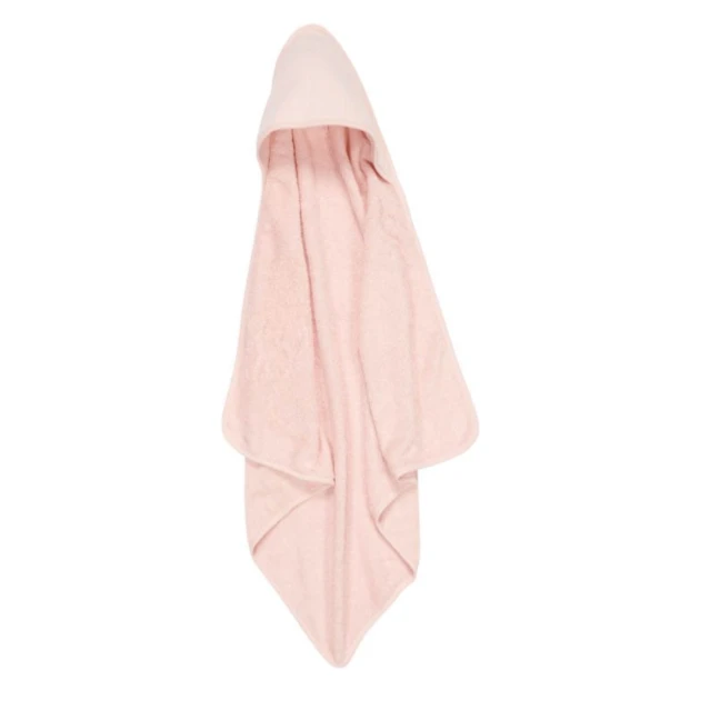 Little Dutch Hooded Towel Pure Soft Pink 75x75 1 Little Dutch Hooded Towel Pure Soft Pink 75x75