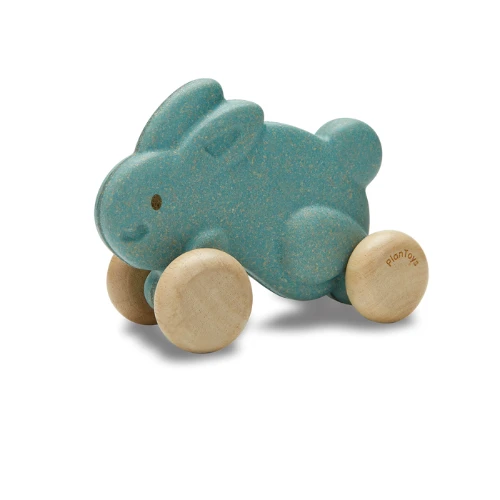 Plan Toys Pull-along Bunny - Blue 1 Plan Toys Pull-along Bunny - Blue