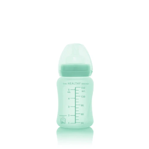 Glass Baby Bottle Healthy+ 150 Mint Green 3 Glass Baby Bottle Healthy+ 150 Mint Green - Image 3