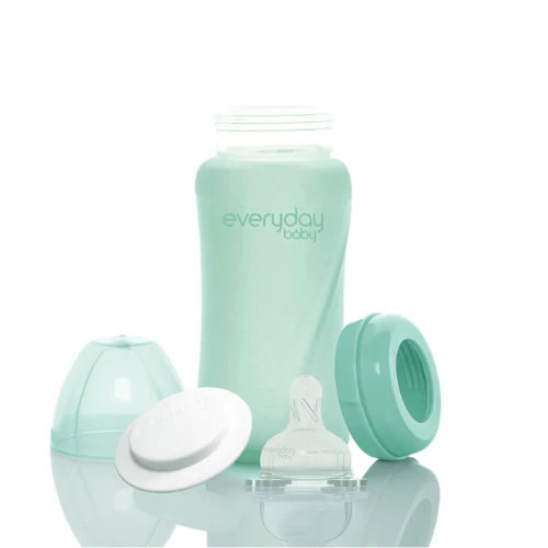 Glass Baby Bottle Healthy+ 240 Mint Green 2 Glass Baby Bottle Healthy+ 240 Mint Green - Image 2