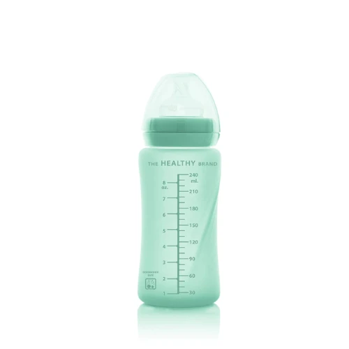 Glass Baby Bottle Healthy+ 240 Mint Green 3 Glass Baby Bottle Healthy+ 240 Mint Green - Image 3