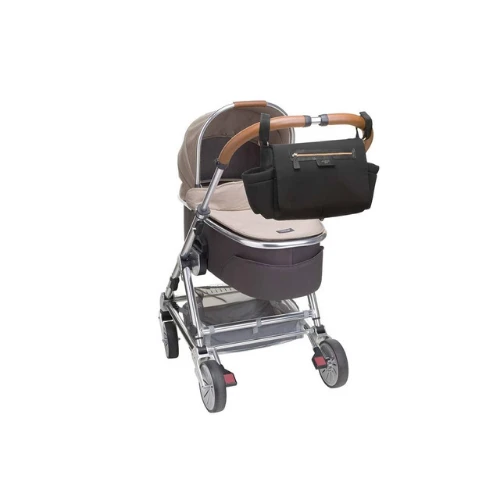 Storksak Stroller Organiser Luxe Scuba Black 4 Storksak Stroller Organiser Luxe Scuba Black - Image 4