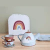 Little Dutch Tea Set In Basket Rainbow