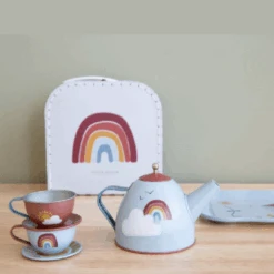 Little Dutch Tea Set In Basket Rainbow