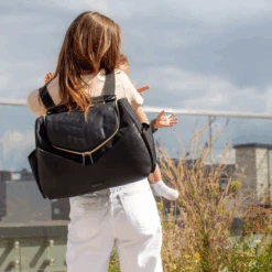 Pippa Vegan Leather Convertible Backpack Black -Stokke Store 9 49727aba e6a5 403b 8a2b da2cee75bb0d