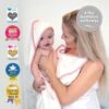 Cuddledry 'Hands-free' Baby Towel Pink Edge
