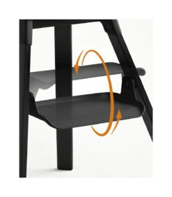 Stokke® Clikk™ High Chair Midnight Black -Stokke Store Clikk MdnBlck Cnfg 1 FootrestRotation eCom