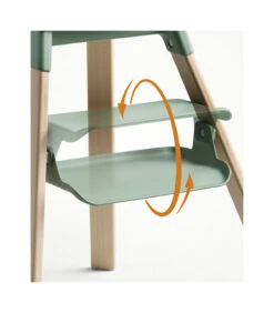 High Chair Clover Green Stokke® Clikk™ -Stokke Store Clikk Natural CloverGreen Cnfg 1 FootrestRotation eCom