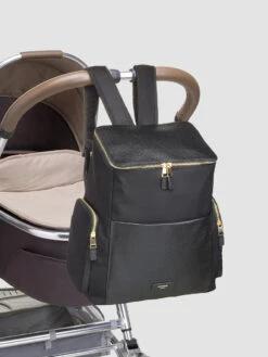 Storksak ALYSSA BAG BLACK & GOLD -Stokke Store IMG 4160 copy