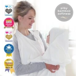 Cuddledry 'Hands-free' Baby Towel White