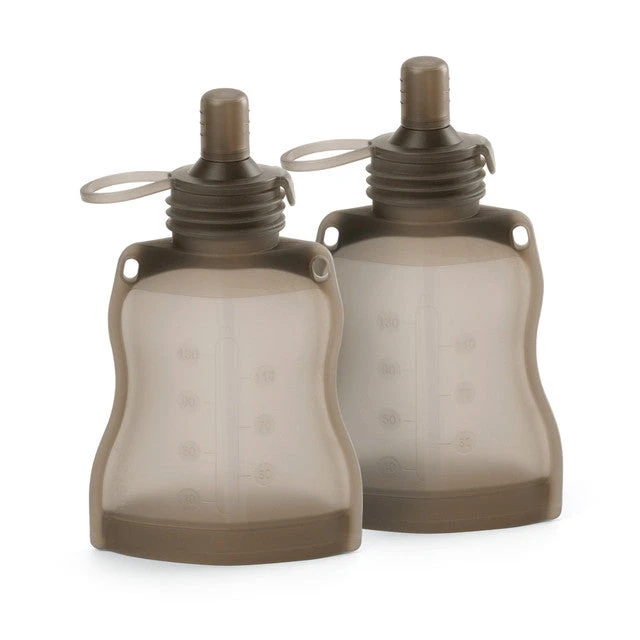 Haakaa Silicone Reusable Yummy Food Pouches 150ml - 2 Pack 1 Haakaa Silicone Reusable Yummy Food Pouches 150ml - 2 Pack