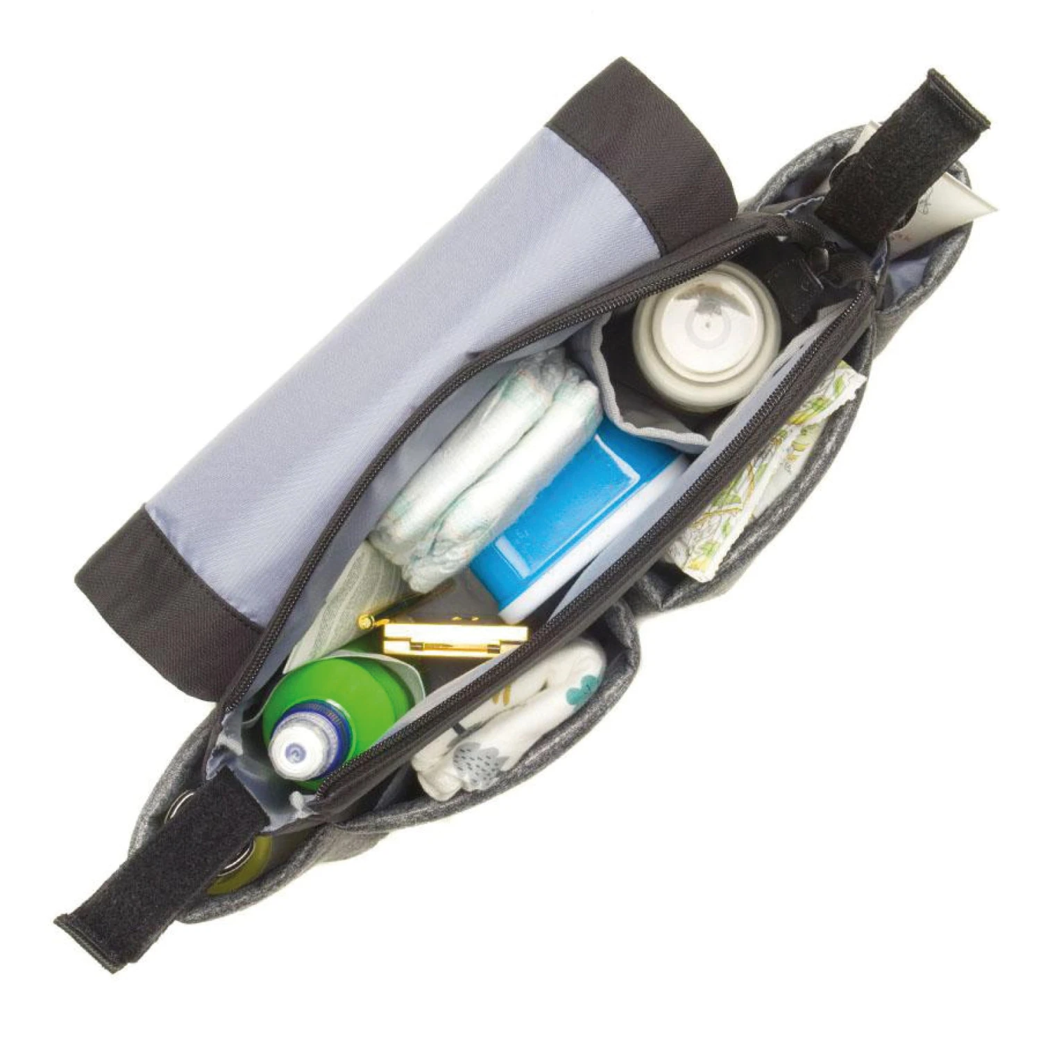 Storksak Stroller Organiser Luxe Scuba Black 5 Storksak Stroller Organiser Luxe Scuba Black - Image 5