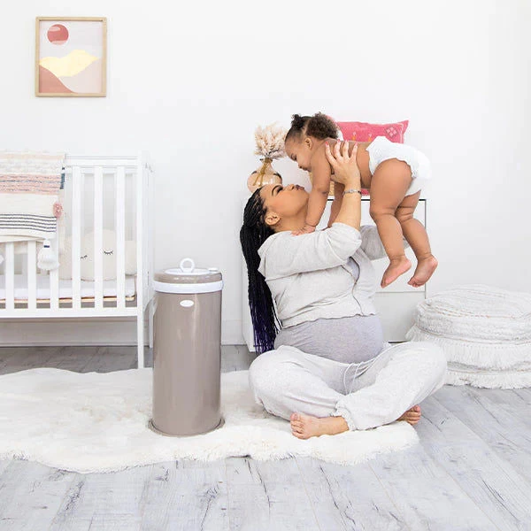 Ubbi® Diaper Pail - Taupe 2 Ubbi® Diaper Pail - Taupe - Image 2