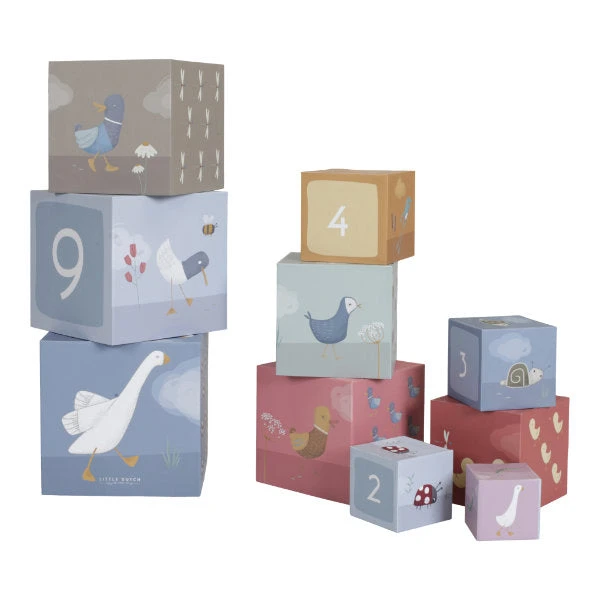 Little Dutch Stacking Blocks Little Goose Cardboard LD4766 2 Little Dutch Stacking Blocks Little Goose Cardboard LD4766 - Image 2